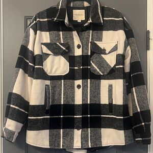 Thread & Supply Black and White Plaid Jacket from Nordstrom.